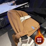 棕色加绒加厚重磅保暖运动裤男束脚卫裤A380P60控88，男装休闲裤，电商A309