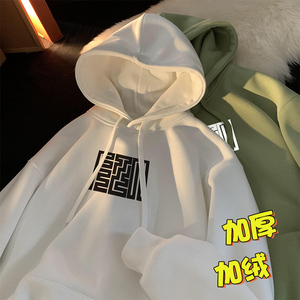 双十一推荐~加绒加厚连帽卫衣情侣款 A386P60 控88图片