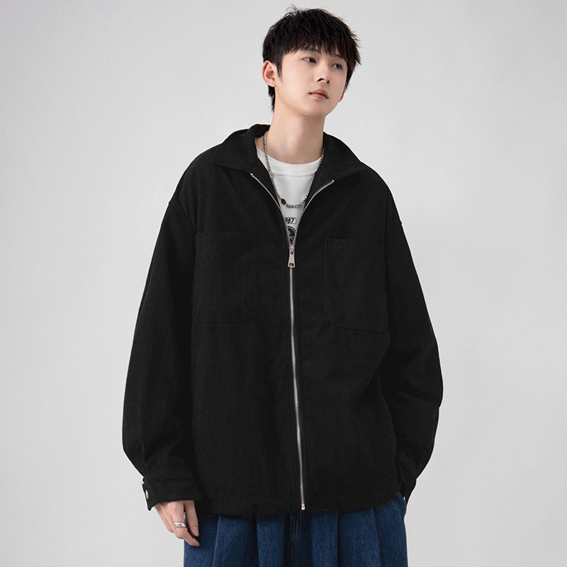 秋装新款灯芯绒外套男宽松潮牌夹克上衣A364P75,男装夹克,电商A309