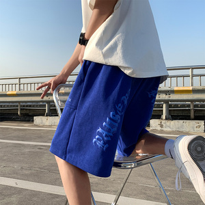 克莱因蓝 夏季潮流运动短裤男女 A346P35 控48图片