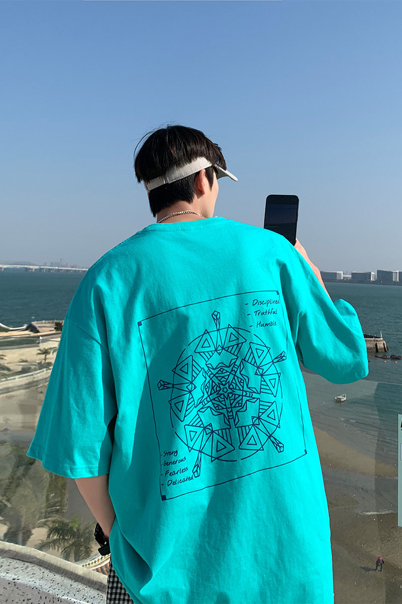 塔罗牌短袖t恤男夏季潮牌纯棉半袖A339P25,男装T恤,电商A309