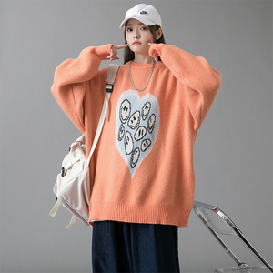 慵懒风宽松加厚毛衣女生甜美针织衫MY315P75控98