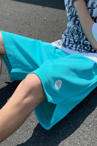 数据好款~夏季法螺纹简约休闲短裤男女宽松五分裤A223P35 控48图片