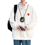 春季新款小众设计潮牌纽扣卫衣男生宽松立领外套A312P45控68，男装卫衣，电商A309