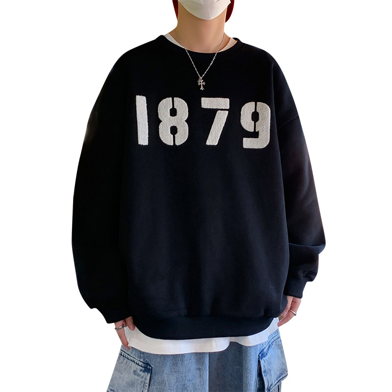 秋季主推款~毛巾刺绣圆领套头卫衣男A332P45,男装卫衣,电商A309