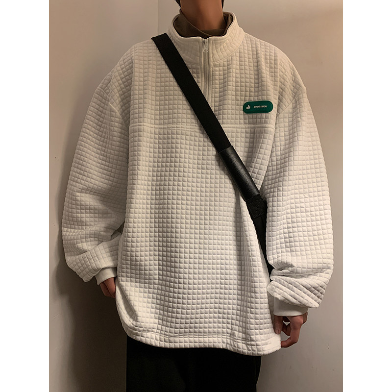2024春季新款美式潮牌半拉链运动卫衣男A360P50,男装卫衣,电商A309