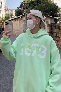 发泡印连帽卫衣男女同款 A333P55 控78图片