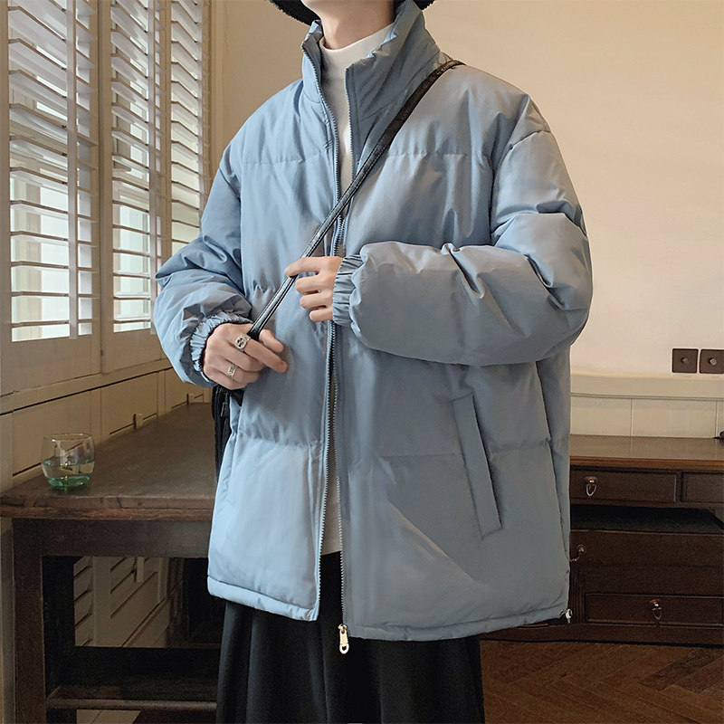 得物直播品质~ 纯色立领加厚面包服情侣潮牌棉衣外套 555TP65图片