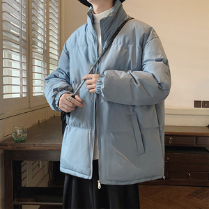 得物直播品质~ 纯色立领加厚面包服情侣潮牌棉衣外套 555TP65图片