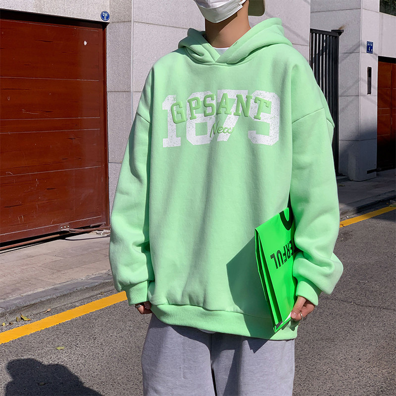 春季新款发泡印花卫衣男女同款连帽外套A333P55控78,男装卫衣,电商A309