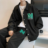 秋季潮牌棒球服运动服男帅气开衫卫衣套装TZ881P100控138，男装卫衣，电商A309