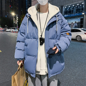 wassup happy假两件棉衣男冬季潮牌港风加厚连帽外套保暖防寒棉服图片