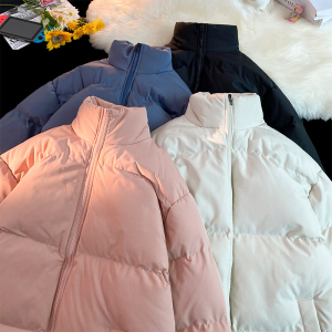 得物品质~纯色保暖立领棉服男女同款 555TP65图片