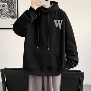 wassup经典卫衣男加绒加厚连帽衫 A382P60 控88 商标可授权图片
