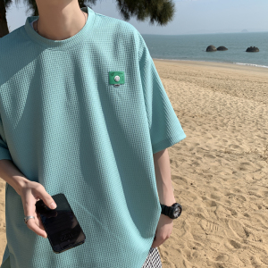 ！ 华夫格短袖t恤男 021P35 控48图片