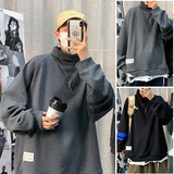 经典款男士高领卫衣潮牌宽松加绒加厚上衣A184P55控78，男装卫衣，电商A309
