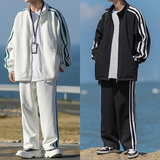 2024春季新款开衫卫衣套装学生运动服外套裤子两件套TZ573P100，男装休闲套装，电商A309