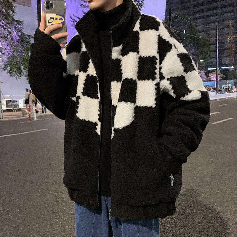 夜景~羊羔毛加绒加厚棉衣外套男A328P118控158,男装棉衣,电商A309