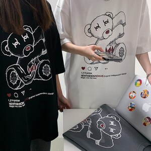 情侣衣服夏季潮牌短袖t恤男 2128P35控48图片