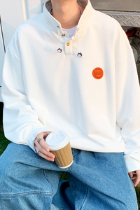 春季现货~纽扣立领卫衣男 A312P45 控68图片