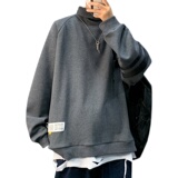 经典款男士高领卫衣潮牌宽松加绒加厚上衣A184P55控78，男装卫衣，电商A309