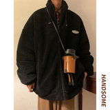 主推冬季立领羊羔毛棉服外套男女宽松加厚棉衣102P110控148，男装棉衣，电商A309