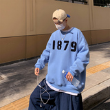 潮牌毛巾刺绣圆领卫衣男春季2024新款A332P45控58，男装卫衣，电商A309
