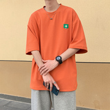 夏季主推款~华夫格绣标短袖t恤男女同款021P35控48，男装T恤，电商A309