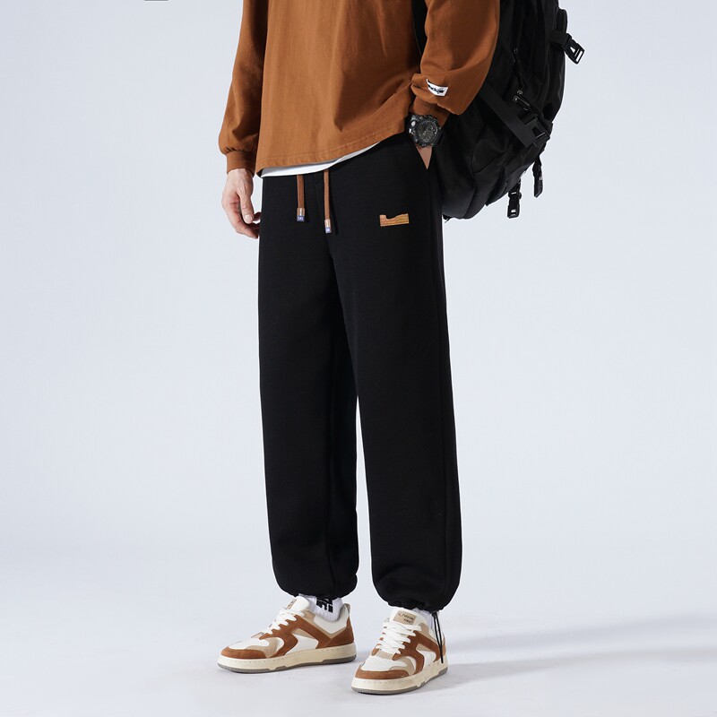 羊羔绒加厚休闲运动长裤抽绳束脚卫裤男K218P55控78,男装休闲裤,电商A309