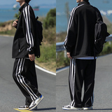 秋季主推情侣经典条纹运动服男女潮牌卫衣套装TZ573P100控138，男装卫衣，电商A309