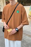 主推款华夫格开叉短袖男女同款021P35控48，男装T恤，电商A309