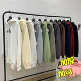 主推~秋冬加绒加厚连帽卫衣情侣装A387P60控88，男装卫衣，电商A309