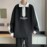 主推款~秋季卫衣套装男潮牌两件套帅气一整套衣服A369P100控138，男装卫衣，电商A309