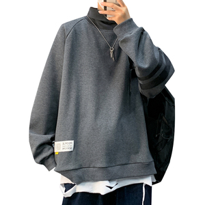 加绒加厚卫衣男高领潮牌 A184P55控78图片