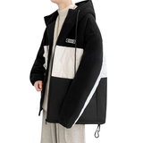 冬季加大码棉服男潮牌保暖摇粒绒拼接加厚棉衣外套2112P100，男装棉衣，电商A309