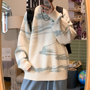秋冬加厚毛衣男潮牌保暖帅气针织衫 MY316P75图片