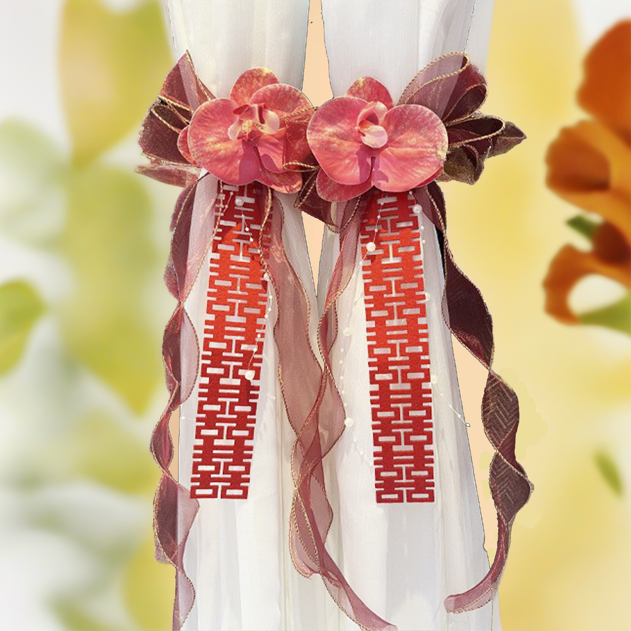 婚房装饰拉旗拉喜拉花