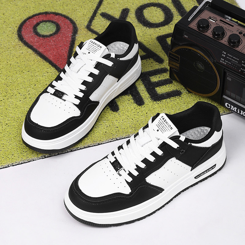 黑白熊猫男鞋郭艾伦莆田青少年鞋子男潮鞋学生运动百搭春秋板鞋男,流行男鞋,休闲板鞋,淘宝优惠券,粉丝福利购,淘宝优惠卷