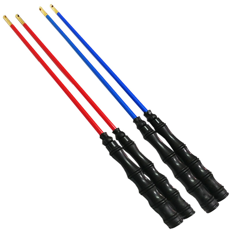 竹节防滑空竹抖杆小摇舲斜孔杆头