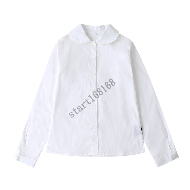 新款英伦学院风长袖衬衫女童校服