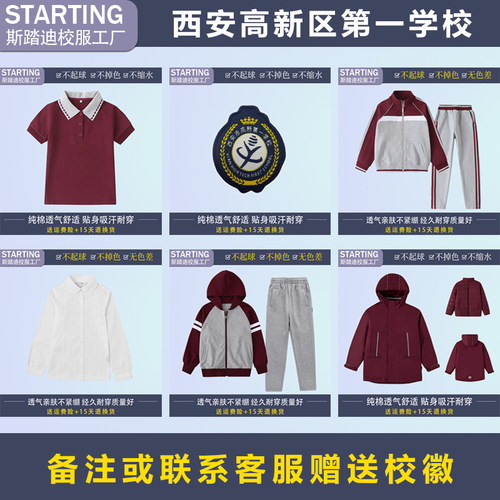 西安市高新区第一学校校服校徽
