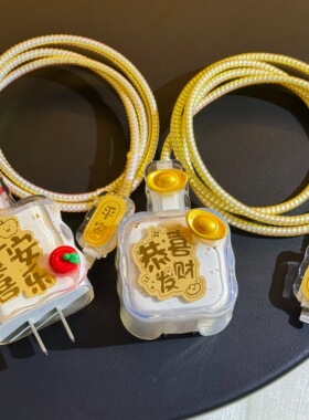 平安发财适用苹果充电器保护套40w20w新苹果17promax数据线保护套