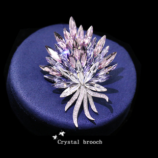 气质仿水晶花束麦穗胸针时尚百搭胸花配饰女重工优雅大衣别针装饰