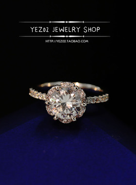 超闪克拉仿真个性简约情侣戒指