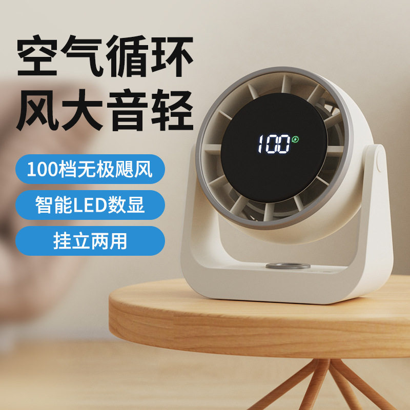 跨境小风扇桌面静音办公室制冷家用厨房壁挂宿舍usb小型充电循环图片