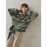 苹果的生活家|油画毛衣 多彩段染纱宽松圆领套头落肩针织衫秋冬