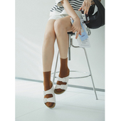 苹果 懒人一脚蹬女夏厚底增高凉拖拖鞋 生活家 休闲日记