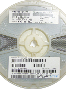 贴片绕线电感 2520 1008 100uH 60mA NLV25T-101J-PF ±5%