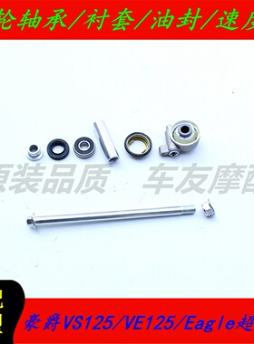 适用豪爵超级鹰Eagle/VS125/VE125 前轮衬套轴承油封速度齿轮拨片