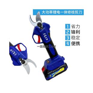 电动剪刀园林果树修剪工具充电式强力粗枝多功能剪刀通用东成电池